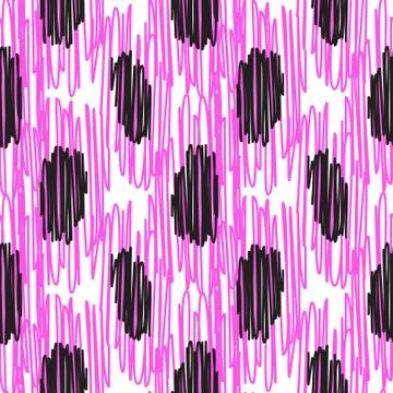 Pink embroidered rough dots pattern vector. Stock Illustration