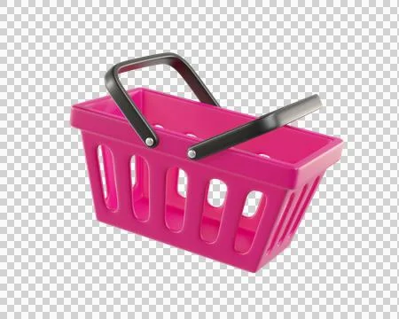Pink empty Shopping Cart Stock Illustration