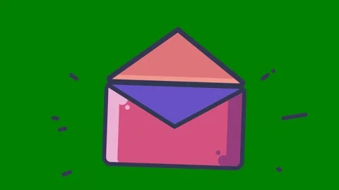 Pink envelope green background open coin inside dollar green screen animated Stock Footage 314063846