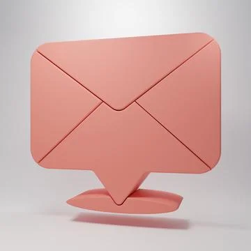 Pink Envelope icon isolated on pink background. Email message letter symbol.. Illustrazione stock