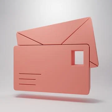 Pink Envelope icon isolated on pink background. Email message letter symbol.. Stock Illustration