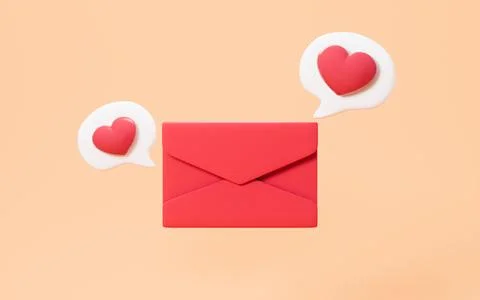 Pink envelope. Information love transfer. Love letter or wedding invitation.. Stock Illustration