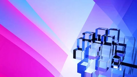 Pink environment cubes Stock Footage 129988365