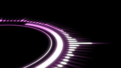 Pink equalizer on a black background, circle rotation Stock Footage 101302866