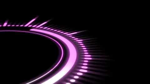 Pink equalizer on a black background, circle rotation Stock Footage 101302925