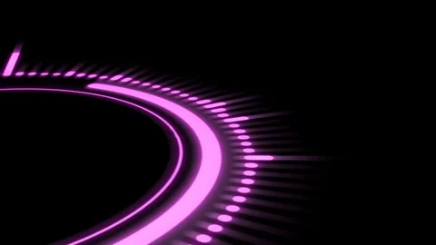 Pink equalizer on a black background, circle rotation Stock Footage 101302959