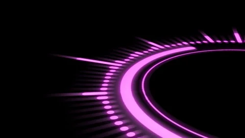Pink equalizer on a black background, circle rotation Stock Footage 101302976