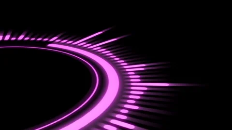 Pink equalizer on a black background, circle rotation Stock Footage 101303003