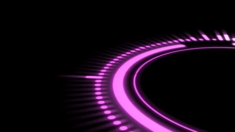 Pink equalizer on a black background, circle rotation Stock Footage 101303055