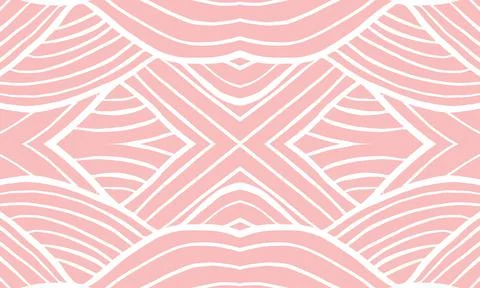 Pink ethnic seamless pattern design. Stock Illustration