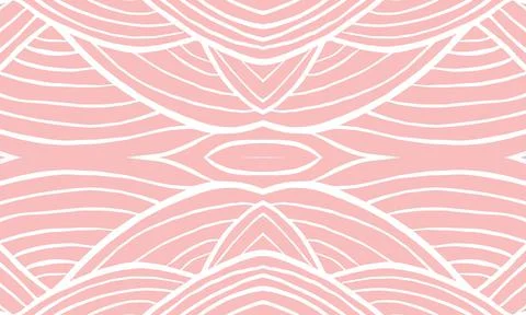 Pink ethnic seamless pattern design. Stock Illustration
