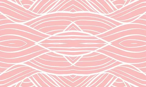 Pink ethnic seamless pattern design. Stock Illustration