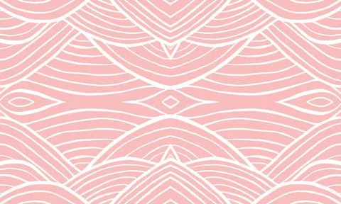 Pink ethnic seamless pattern design. Stock Illustration
