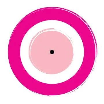 Pink evil eye vector on white background Stock Illustration