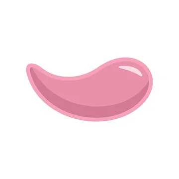 Pink eye patch showing its adhesive side Stock Illustration