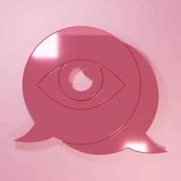 Pink Eye scan icon isolated on pink background. Scanning eye. Security chec.. Stock Illustration