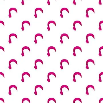 Pink fabric headwear pattern creating a seamless background Stock Illustration