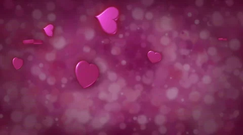 Pink Falling Hearts Background Stock Footage 313001