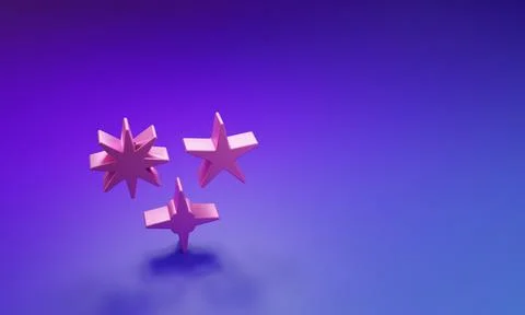 Pink Falling star icon isolated on purple-blue background. Meteoroid, meteo.. Stock Illustration