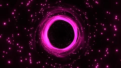 Pink Fantastic Light Vortex with glowing particles Background VJ Loop in 4K Stock Footage 344096985