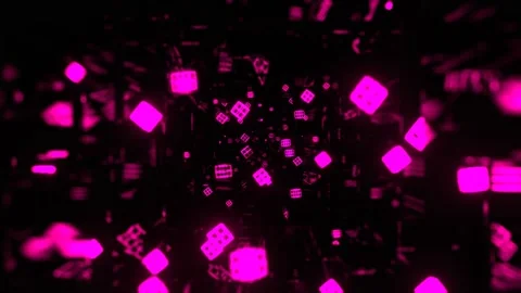Pink Fantastic Space with Neon Elements Background VJ Loop in 4K Stock-Footage 334718644