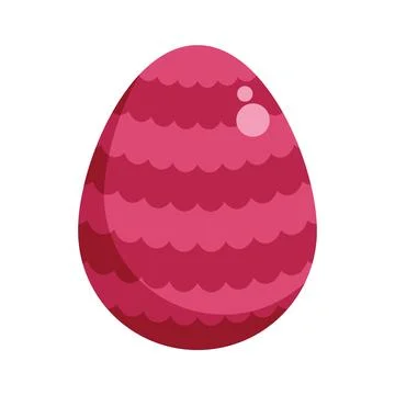 Pink fantasy egg with wavy texture and highlights Stock Illustration