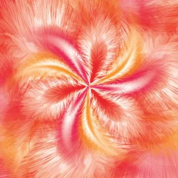 Pink Feathers Pattern, Ornament Illustrazione stock