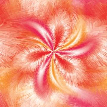 Pink Feathers Seamless Pattern, Ornament Stock Illustration