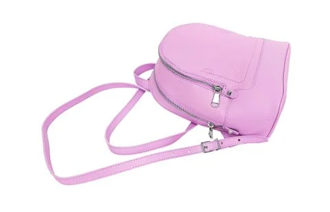 Pink female backpack. Stock Photos