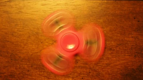 Pink Fidget spinner Video stock 76569726