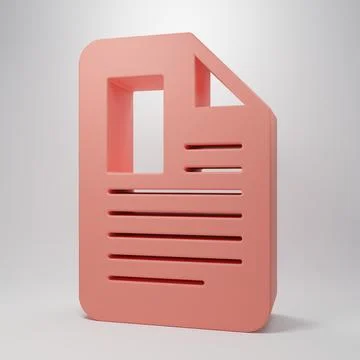 Pink File document icon isolated on pink background. Checklist icon. Busine.. Stock Illustration