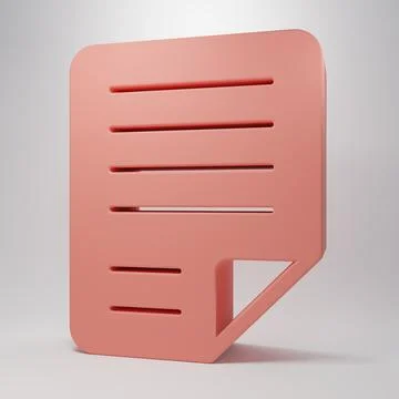 Pink File document icon isolated on pink background. Checklist icon. Busine.. Stock Illustration