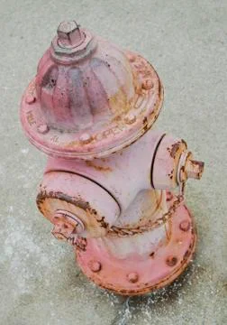 Pink fire hydrant Stock Photos