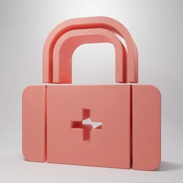 Pink First aid kit icon isolated on pink background. Medical box with cross.. Stock Illustration