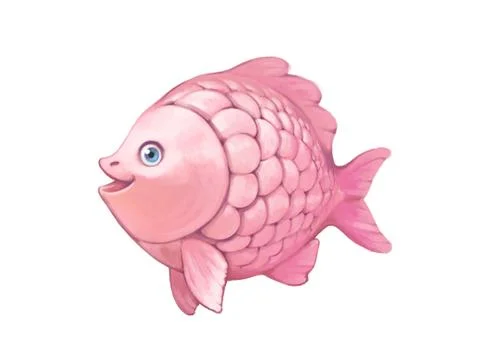 Pink fish Stock Illustration