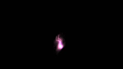 Pink flame burning on black background Stock Footage 40342703