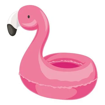 Pink flamengo shaped float Stock Illustration