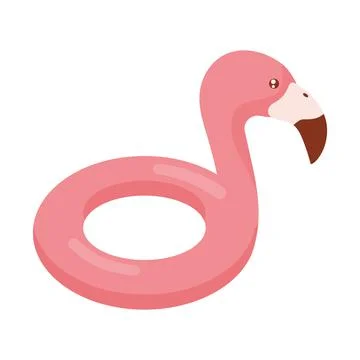 Pink flamingo float Stock Illustration