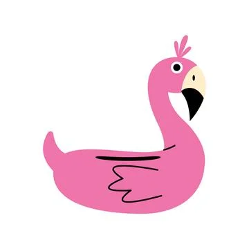 Pink flamingo float Illustrazione stock