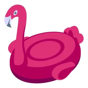 Pink flamingo inflatable pool float illustration 스톡 일러스트