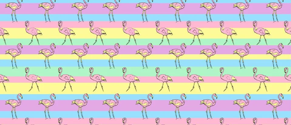 Pink flamingo pattern Stock Illustration