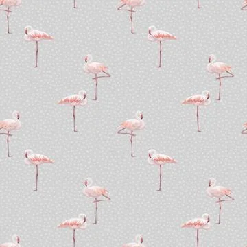 Pink flamingo seamless pattern イラスト素材