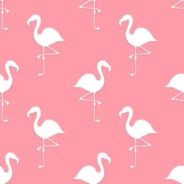 Pink flamingo seamless pattern. Vector illustration イラスト素材