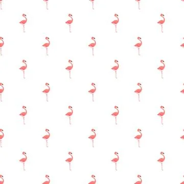 Pink flamingo seamless repeating pattern design イラスト素材