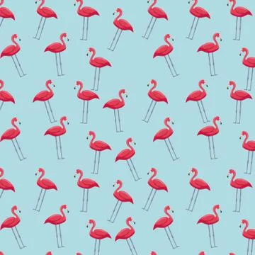 Pink flamingos background Illustrazione stock