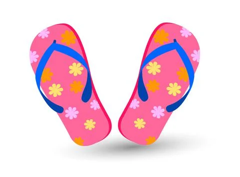 Pink flip flops vector Stock Illustration