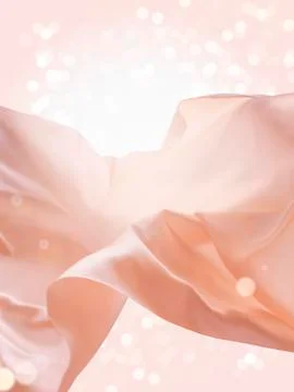 Pink floating fabric Stock Illustration