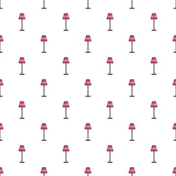 Pink floor lamp pattern for home decor Stock Illustration