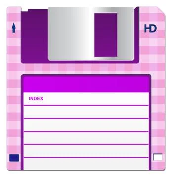 Pink Floppy Disk Stock Illustration