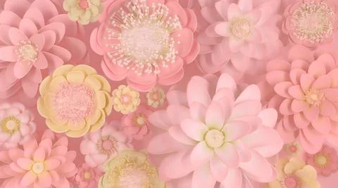 Pink floral background Ilustração Stock
